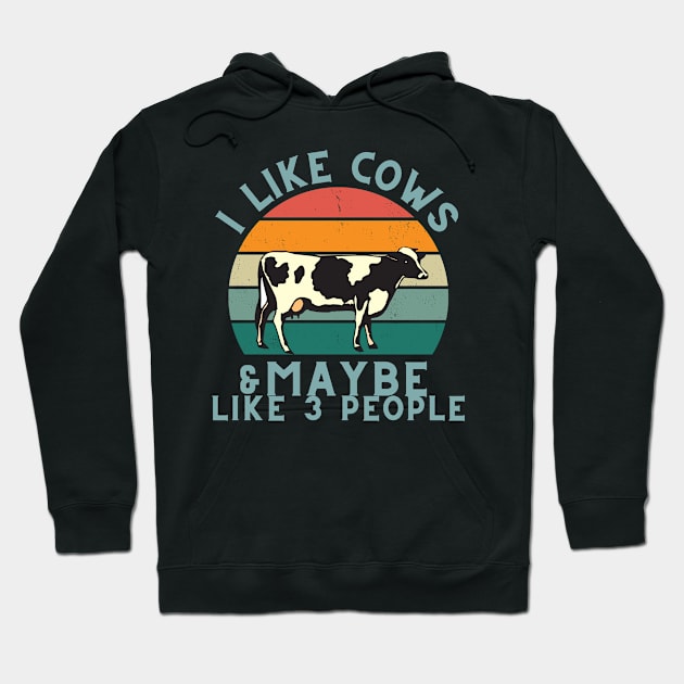 I like cows and maybe like 3 people Hoodie by irinahunter